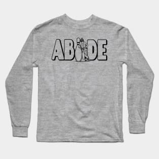 Abide The Dude Lebowski Bowling Pin Graphic Long Sleeve T-Shirt